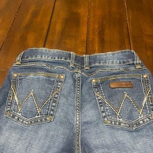Wrangler bootcut jeans. 32” inseam length.